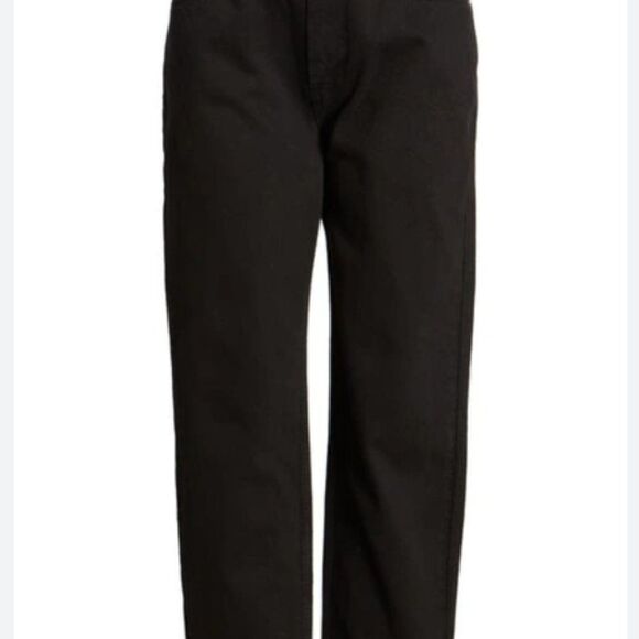 FRAME DENIM Le High & Tight Waist Cutout Straight Leg Jeans in Black Size 25 - Picture 15 of 15